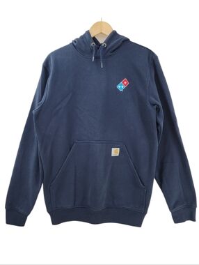 Carhartt Blue Domino's Pullover Hoodie Women's Small Unisex Official Domino's